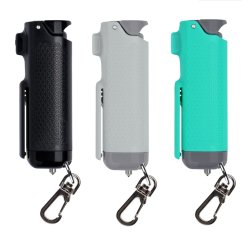 Obranný pepřový sprej SABRE RED 3-IN-1 pro bezpečný únik z auta - černý