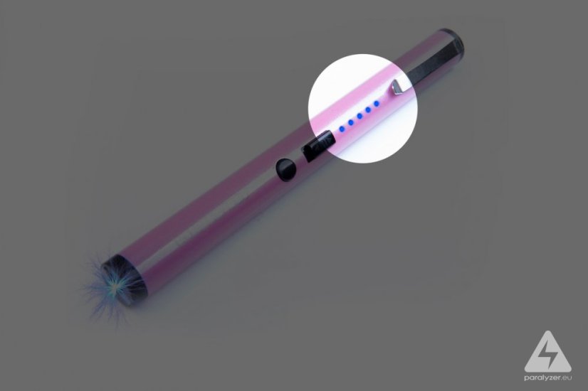 Paralyzér Securaptor Muria 3.8 milionu voltů paralyzující pero (růžové) - Light
