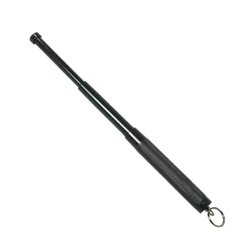 Teleskopický mini obušek 12" s kroužkem na klíče (černá)